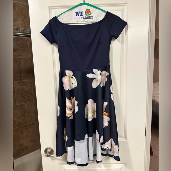 Women’s Off The Shoulder High Low Hem Cocktail Dress - NWT Size Small - Picture 5 of 5